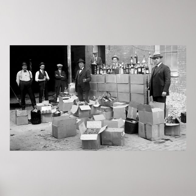 PÓSTER BOUNTY DE PROHIBICIÓN - AGENTE FEDERAL RAID 1922 (Frente)