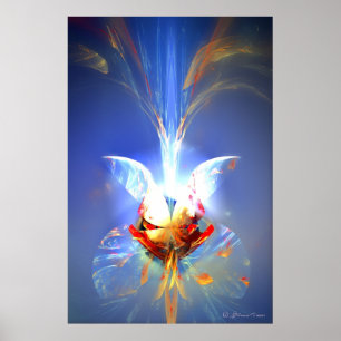 Póster Bouquet azul