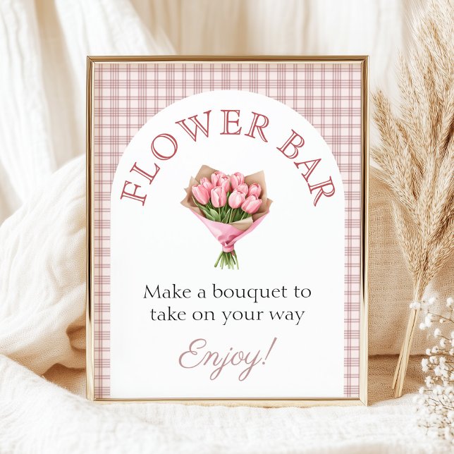 Póster Bouquet bar Pink Fresh off market Bridal Shower (Subido por el creador)