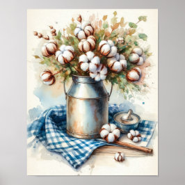 Póster Bouquet de algodón en lata de leche 3