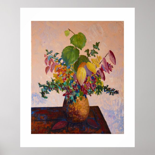 Póster bouquet de feuillage d'automne (Frente)