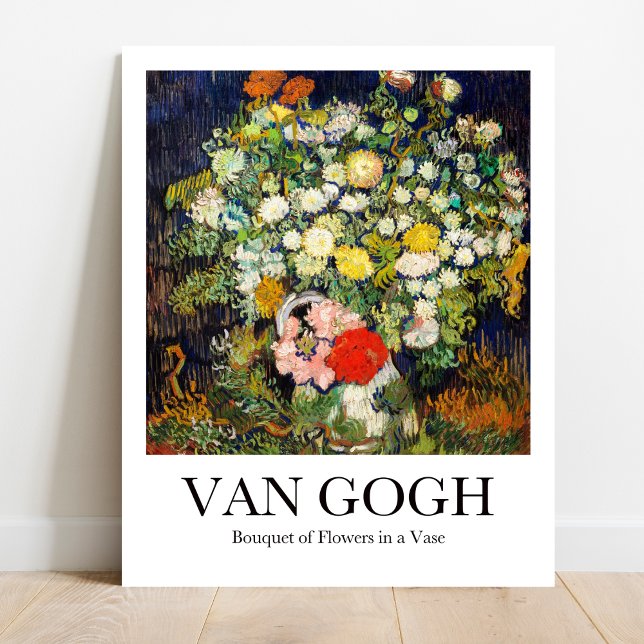 Póster Bouquet de flores en una bolsa de Vincent van Gogh (Van Gogh's Vibrant Blooms: "Bouquet of Flowers." Museum-quality poster)