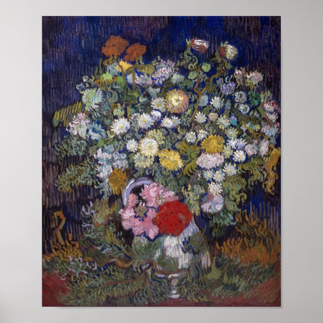 Póster Bouquet de flores en una bolsa | Van Gogh | (Frente)