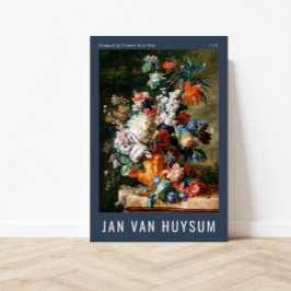 Póster Bouquet de flores en una urna por Jan van Huysum