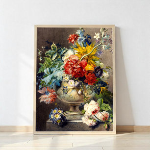 Póster Bouquet de Flores en una Vase de Johannes van Os