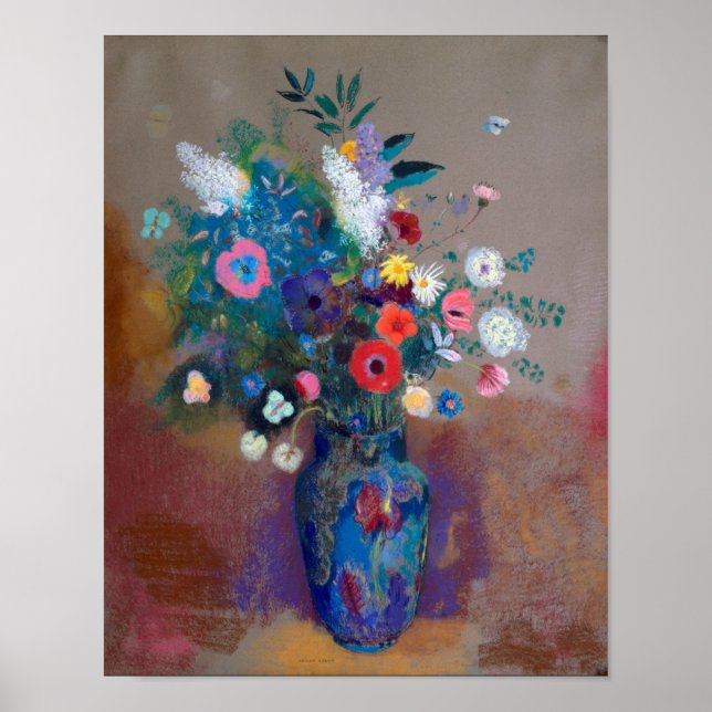 Póster Bouquet de flores, Redon (Frente)