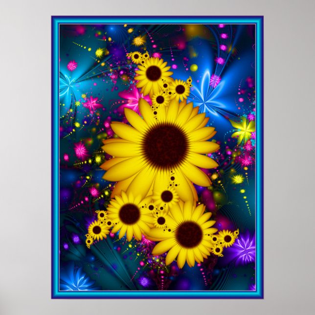 Póster Bouquet de girasoles (Frente)