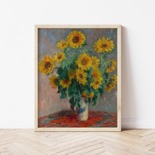 Póster Bouquet de girasoles   Claude Monet