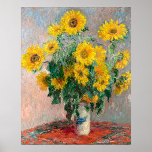 Póster Bouquet de girasoles de Claude Monet