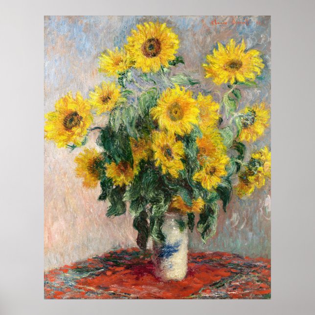Póster Bouquet de girasoles de Claude Monet Classic (Frente)
