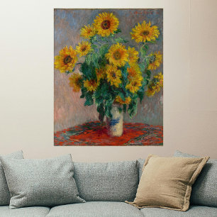 Póster Bouquet de los girasoles