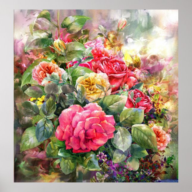 Póster Bouquet De Rosas (Frente)
