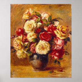 Póster Bouquet de rosas, Auguste Renoir