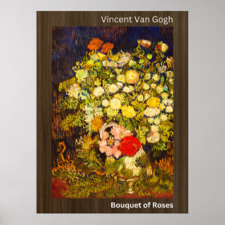 Póster Bouquet de Rosas-Vincent Van Gogh