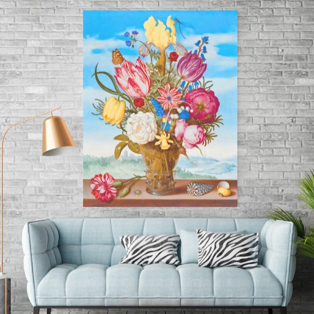 Póster Bouquet of Flowers on a Ledge (1619) by Bosschaert (Subido por el creador)