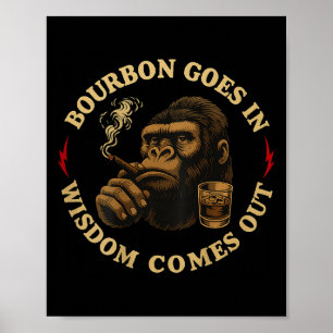 Póster Bourbon sale en sabiduría y sale Whiskey (o