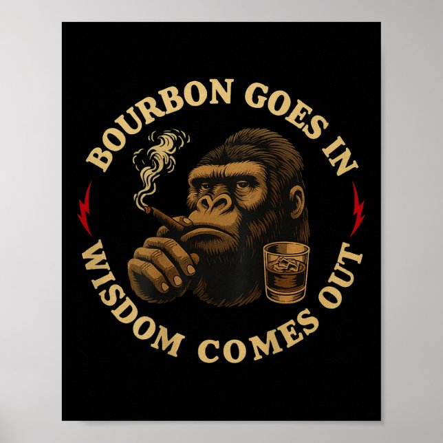 Póster Bourbon sale en sabiduría y sale Whiskey (o (Frente)