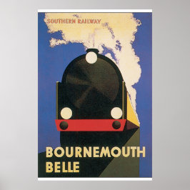 Póster Bournemouth Belle Vintage Travel Poster