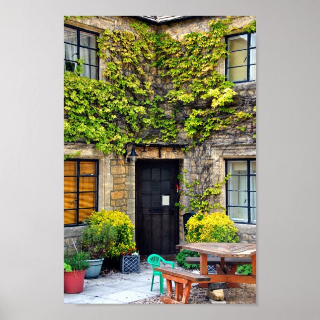 Póster Bourton de algodón sobre el agua Reino Unido (Frente)