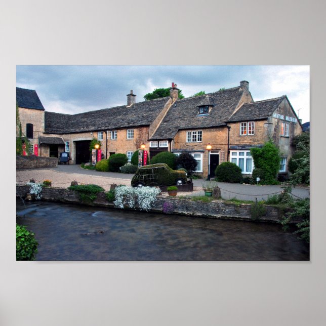Póster Bourton, Museo de Motoring de Cotswold en Water UK (Frente)