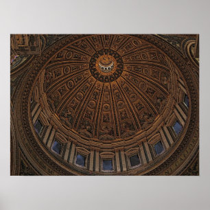 Póster Bóveda al cielo en la basílica de San Pedro