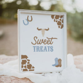 Póster Bovino Rodeo fiesta de cumpleaños Dulce trata Rótu