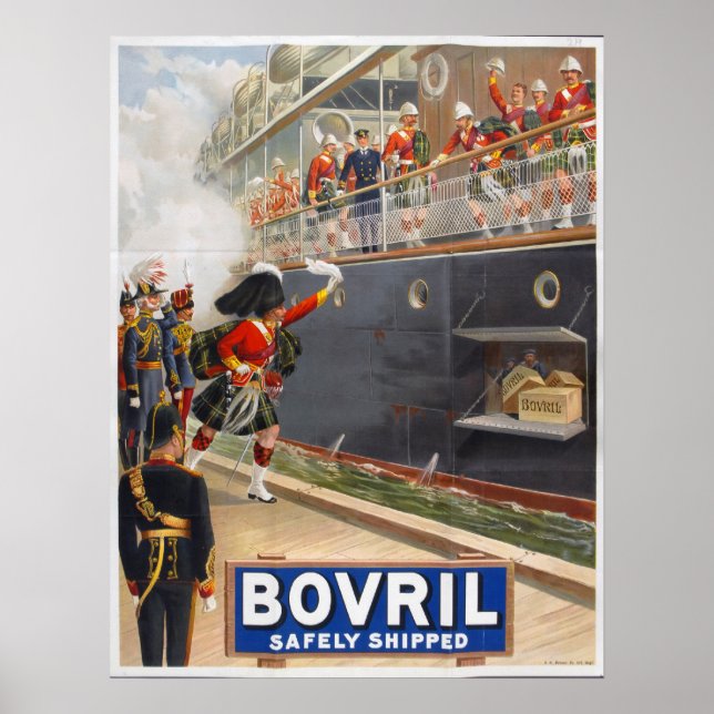 Póster Bovril - Envío seguro, 1902 (Frente)