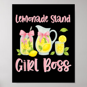 Póster Bow Coquette Lemonade Stand Chica Jefe Ceo Lemon J