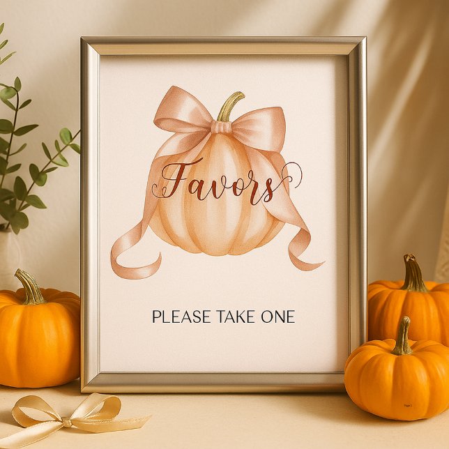 Póster Bow de calabaza Baby Shower favorece a Poster de R (Subido por el creador)