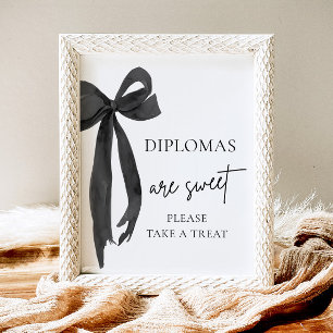 Póster Bow Diplomas Son Dulces Tomar Un Tratamiento Gradu