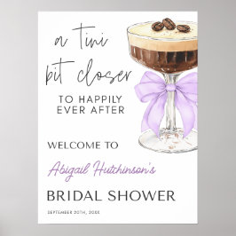 Póster Bow Espresso Martini Bridal Shower - 18x24