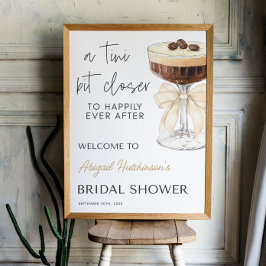 Póster Bow Espresso Martini Bridal Shower - 18x24