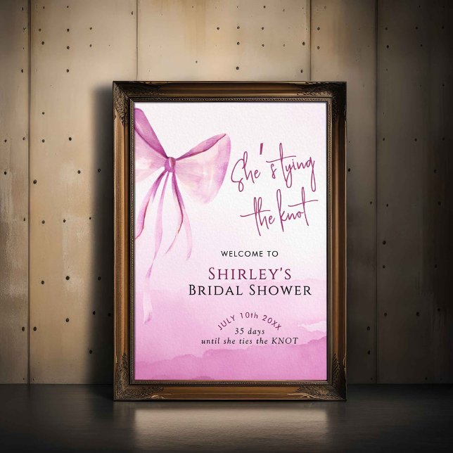 Póster Bow está atando la bienvenida a la ducha de novia  (Subido por el creador)