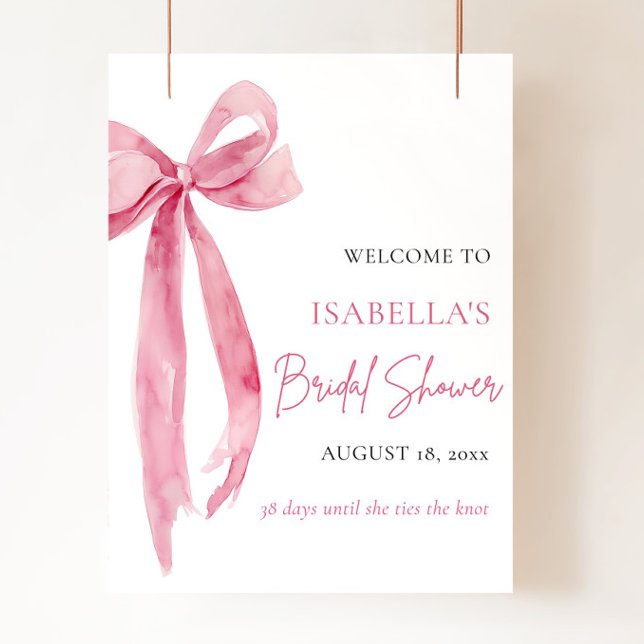 Póster Bow está atando la bienvenida a la ducha de novia  (Subido por el creador)