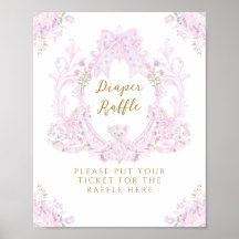 Bow Floral Teddy Bear Escudo Baby Shower Diaper