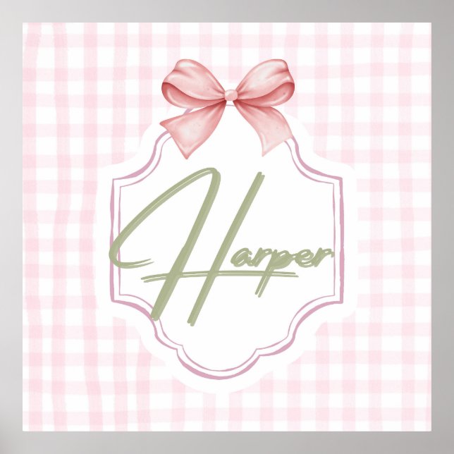 Póster Bow&Gingham (Frente)