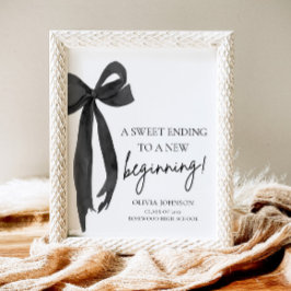 Póster Bow Graduación Un Dulce Terminando Con Un Nuevo Co