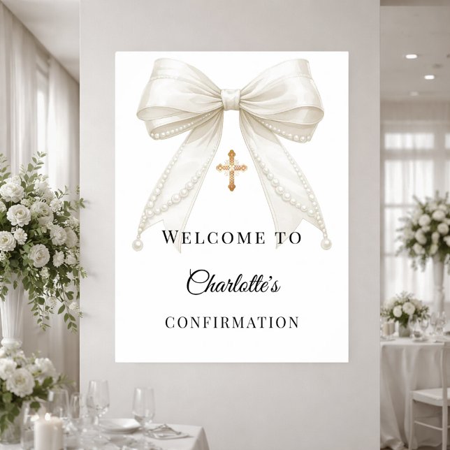 Póster Bow ivory pearls Confirmation welcome (Subido por el creador)