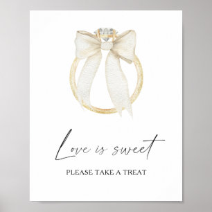 Póster Bow, Ring novia ducha El amor es dulce, tómate un 