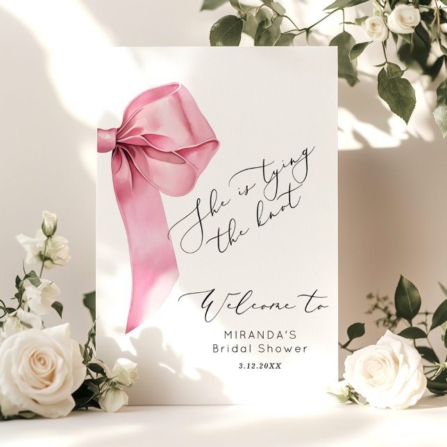 Póster Bow rosa Está atando el nudo de la ducha de novias (Subido por el creador)