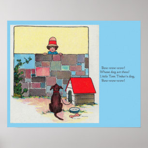 Póster ¡Bow-wow-wow! ¿De quién eres el perro? Nursery Rhy