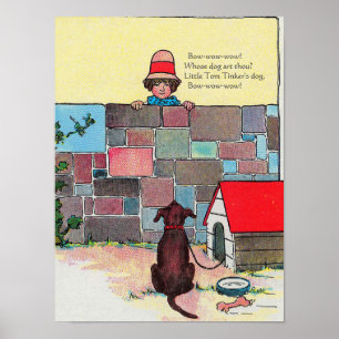 Póster ¡Bow-wow-wow! ¿De quién eres el perro? Nursery Rhy