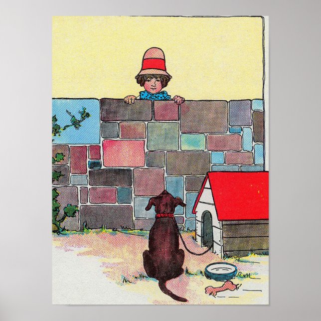 Póster ¡Bow-wow-wow! ¿De quién eres el perro? Nursery Rhy (Frente)