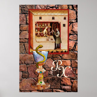 Póster BOWL DE HYGEIA MONOGRAM Medicina, Farmacia