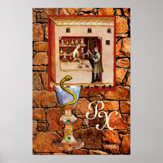 Póster BOWL DE HYGEIA MONOGRAM Medicina, Farmacia