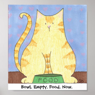 Póster Bowl. Empty. Food. Now.