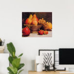 Póster Bowl of Fruit<br><div class="desc">Henri Fantin-Latour's famous still life painting,  Bowl of Fruit.</div>