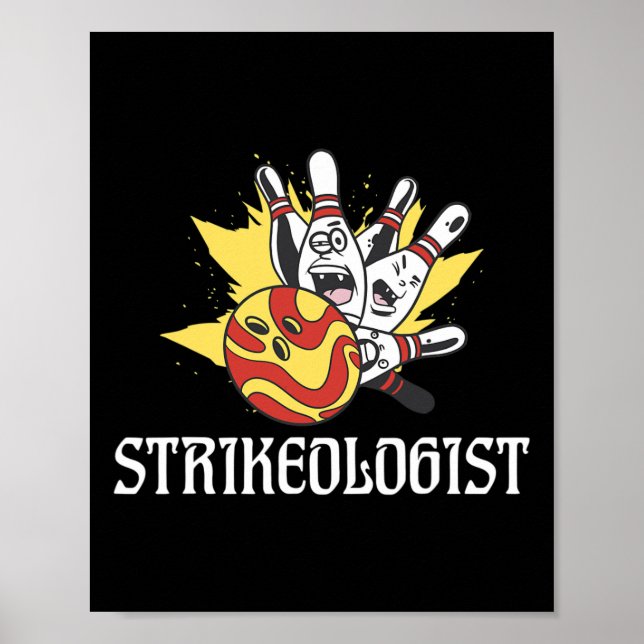 Póster Bowler del equipo del Strikeólogo (Frente)
