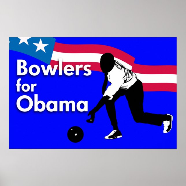 Póster Bowlers para el Poster de Obama (Frente)