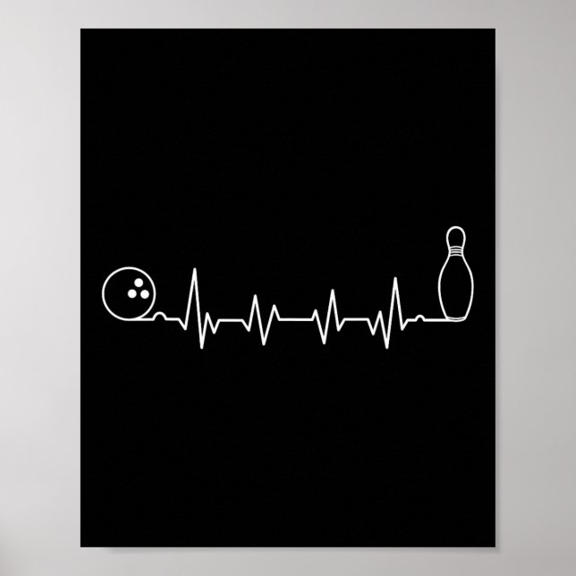 Póster Bowling Art For Men Women Bowling Team Bowler Bowl (Frente)